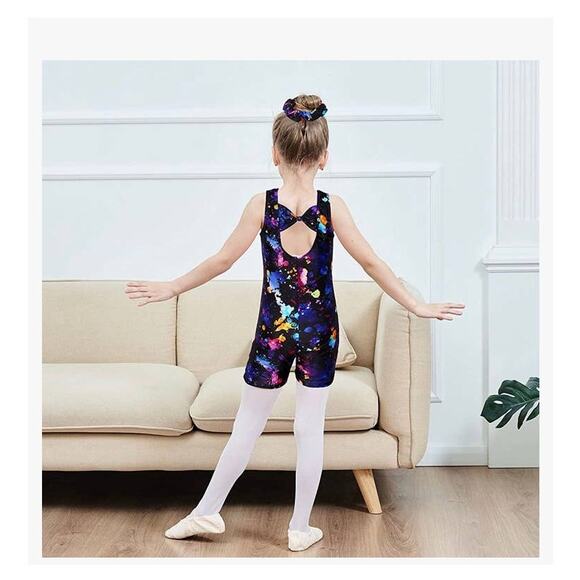 MODAFANS Shorts Leotard Black with Butterfly Size 10-11y XL - Picture 3 of 6